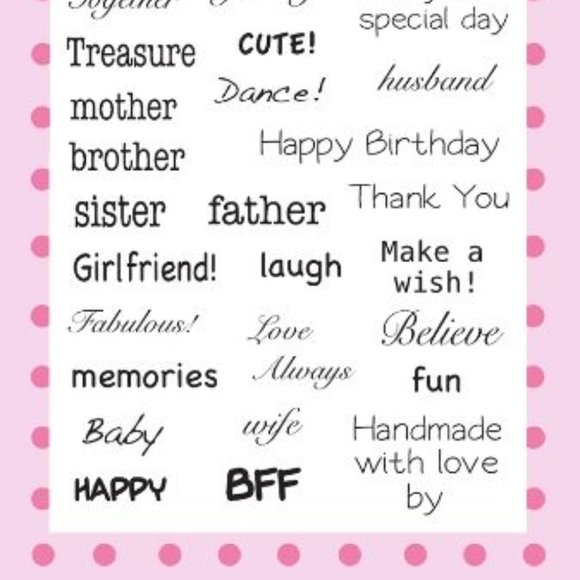 My Pink Stamper clear stamps set: FAMILY & FRIENDS - Picture 4 of 15